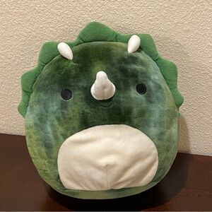 Squishmallows Trey the Triceratops Green Dinosaur Plush 10”
